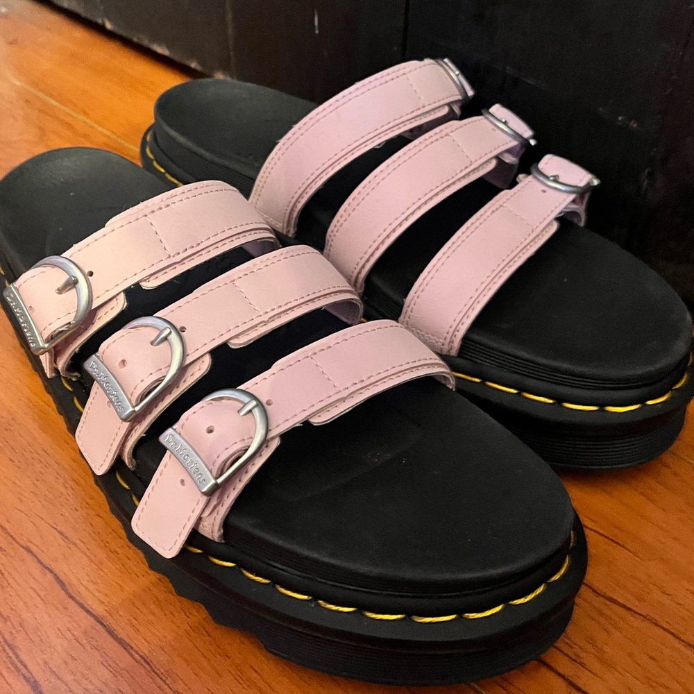Dr Martens Pink Sandals - Blaire Leather Slide